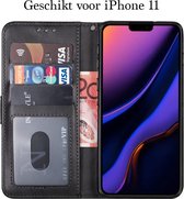 iPhone 11 hoesje bookcase zwart wallet case portemonnee book case hoes cover
