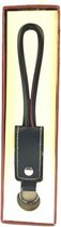 USB 2-in-1 sleutelhanger - Zwart / Zilver - Kunstleer / Metaal - l 20 cm