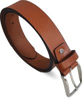 Rundleer riem Cognac - Bruin 35 MM breed - 105