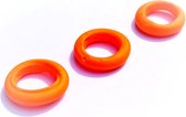 Glaskraal ring 12 mm mat oranje, 55 st