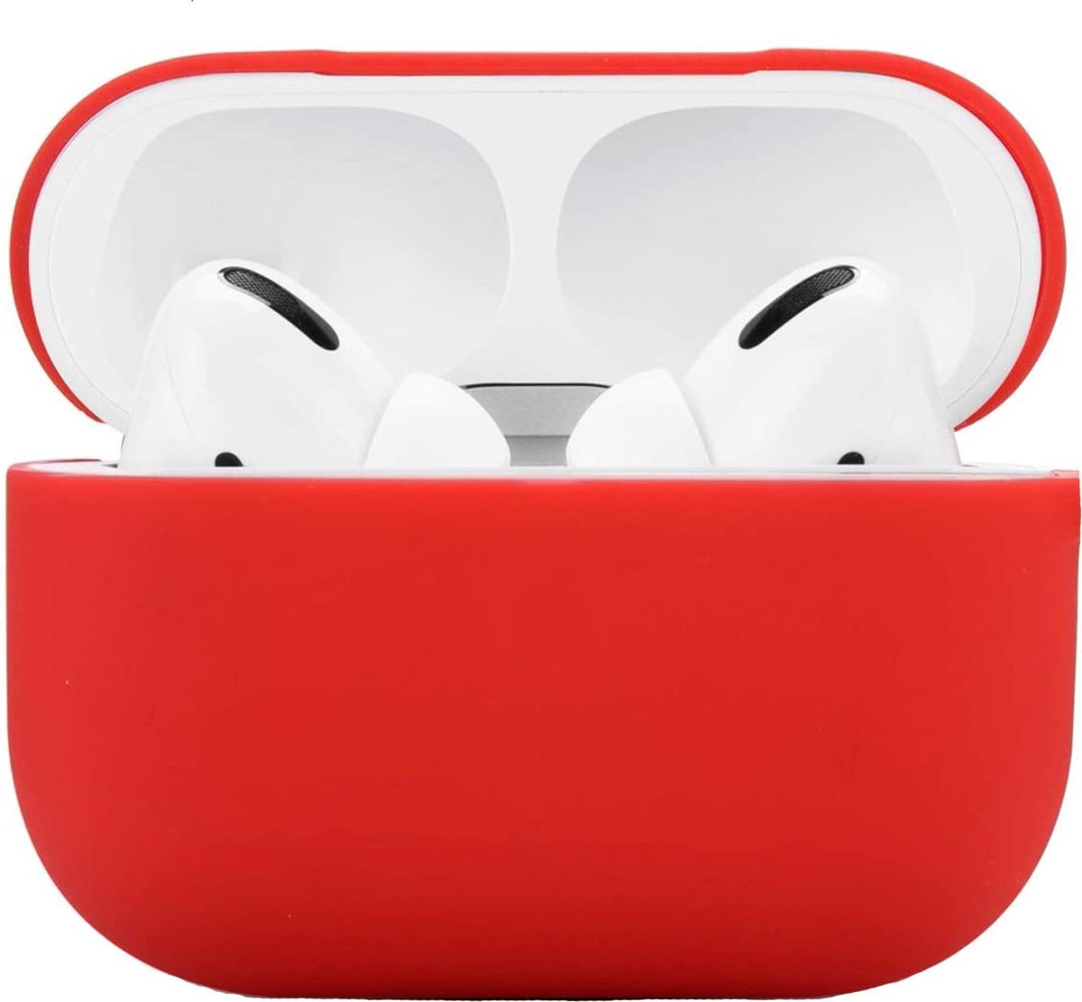 Airpods Pro Hoesje Siliconen Case - Rood - Airpod hoesje geschikt voor Apple AirPods Pro