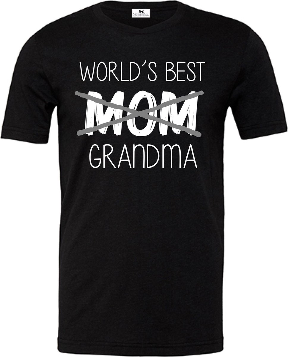 T-shirt voor de beste Mama - Beste Oma - Zwart - Maat L