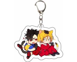 Anime Volleybal Twee Jongen Sleutelhanger Ring Anime Haikyuu Japanese Manga