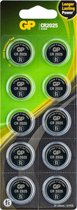 CR2025 Knoopcel Lithium 3 V GP Batteries GPCR2025-2CPU10 10 stuk(s)