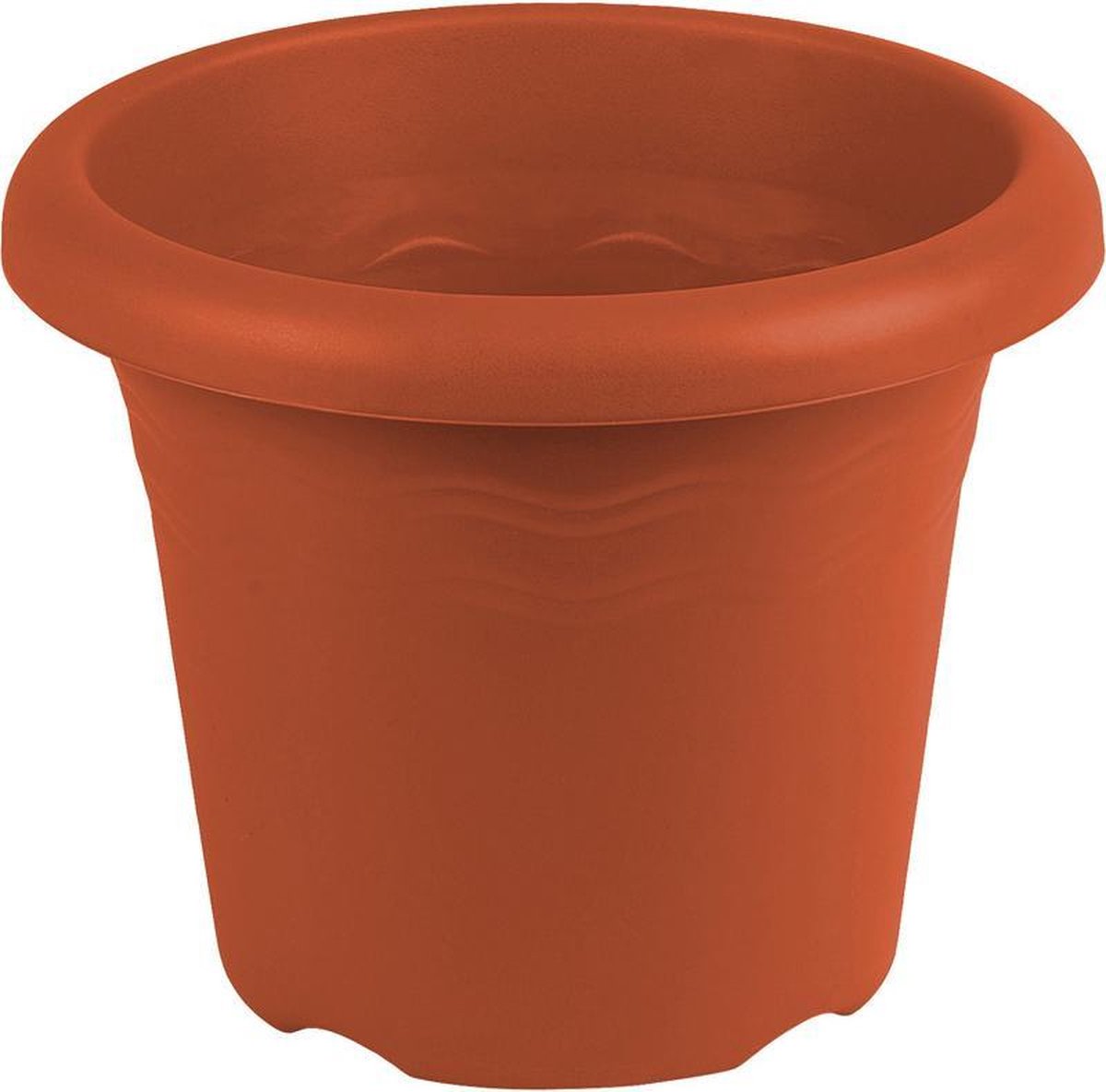 Décoration Tombe Plastique KADAX - Pot De Fleurs Funéraire Rond - Plastique Résistant - Diamètre 13 Cm - Couleur Terre Cuite Bol Funéraire Plastique