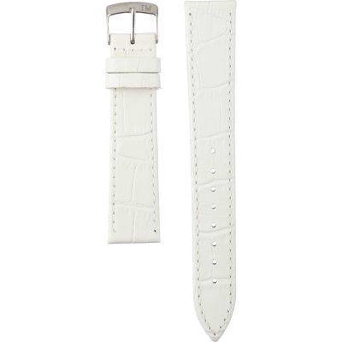 Morellato Horlogebandje - Morellato horlogeband X2524 Kajman - leer - Wit - bandbreedte 18,00 mm