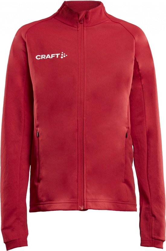 Craft Craft Evolve Full Zip Sportvest - Maat 128  - Unisex - rood
