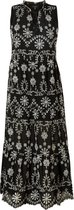 YESTA Jailee Maxi-Jurk - Black/White - maat 2(50)