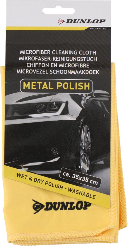 Corrupt abstract Inspireren Dunlop Microvezeldoek Auto - Polijsten Metaal - Nat en Droog - 35x35 cm -  Geel | bol.com