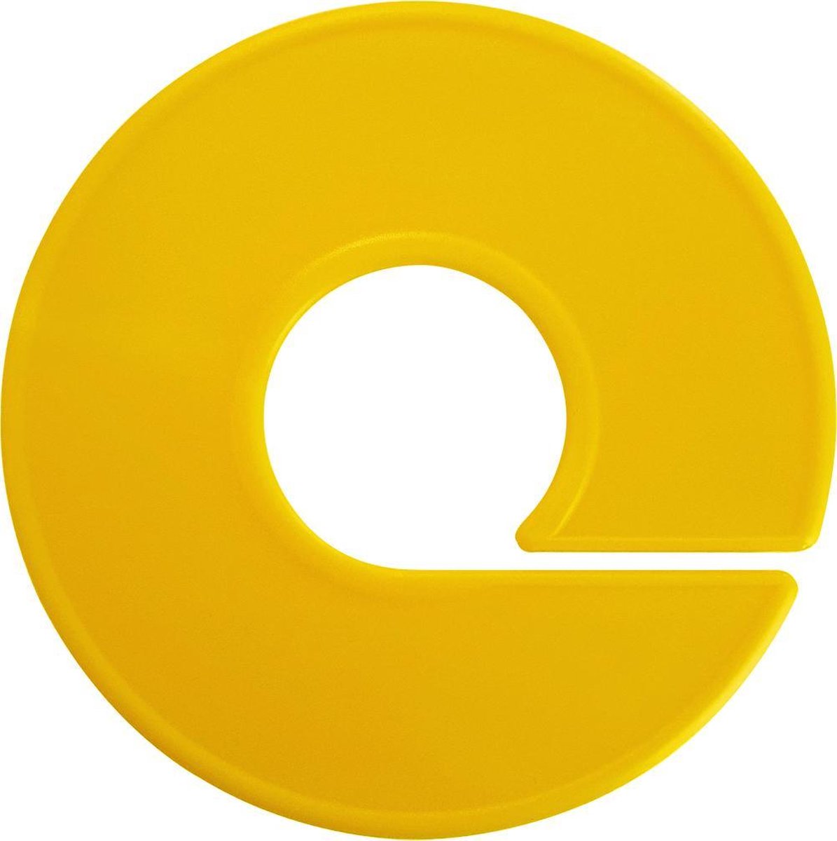 Maatring / confectiering / maatschijf / maataanduiders geel rond 11cm onbedrukt per 10 stuks