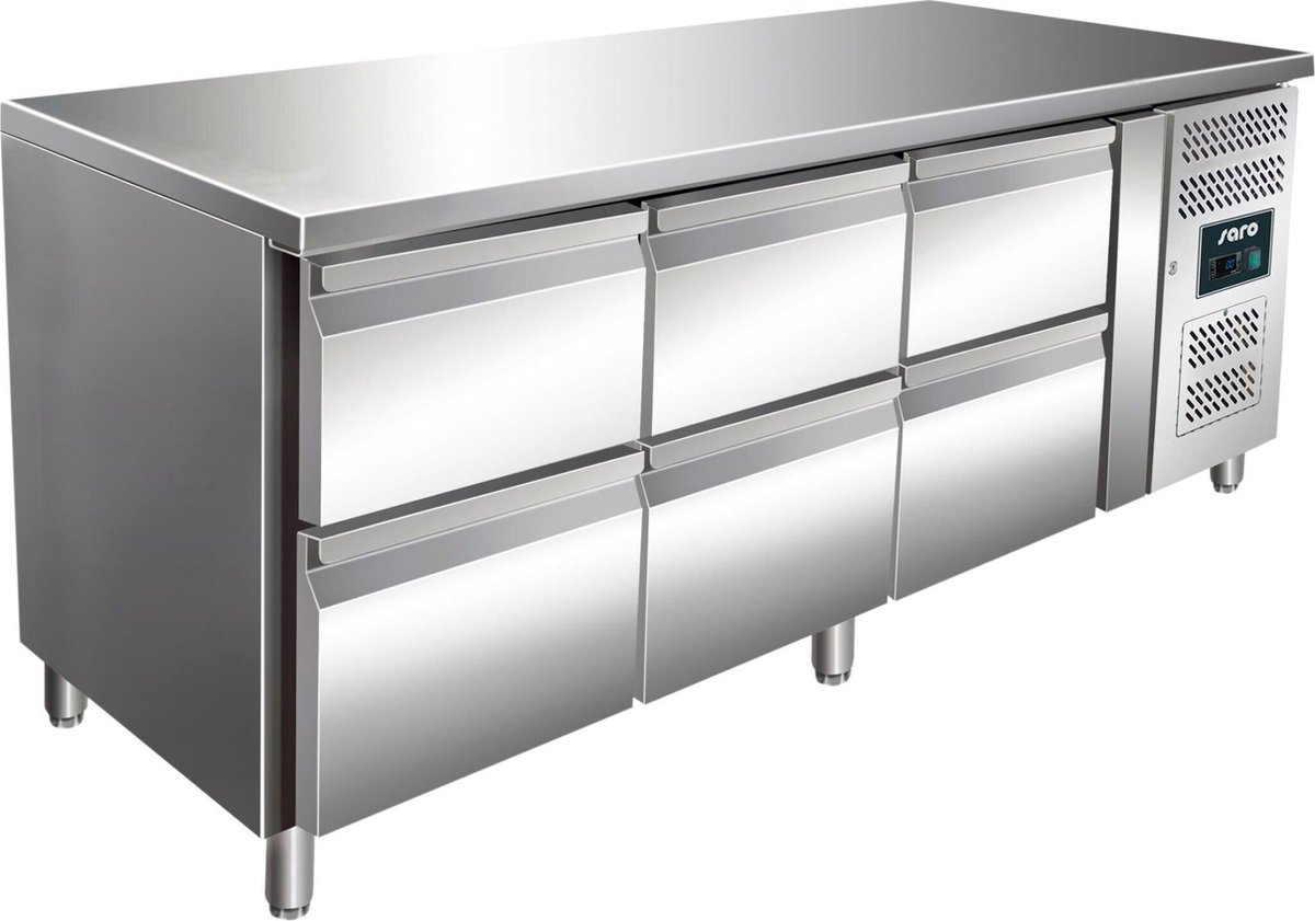 SARO Koelwerkbank incl. Ladenset met 3 x 2 lades Model KYLJA 3160 TN