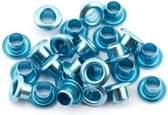 Oogjes Ringetjes - Eyelets x1000 metallic blauw - 1 stuk