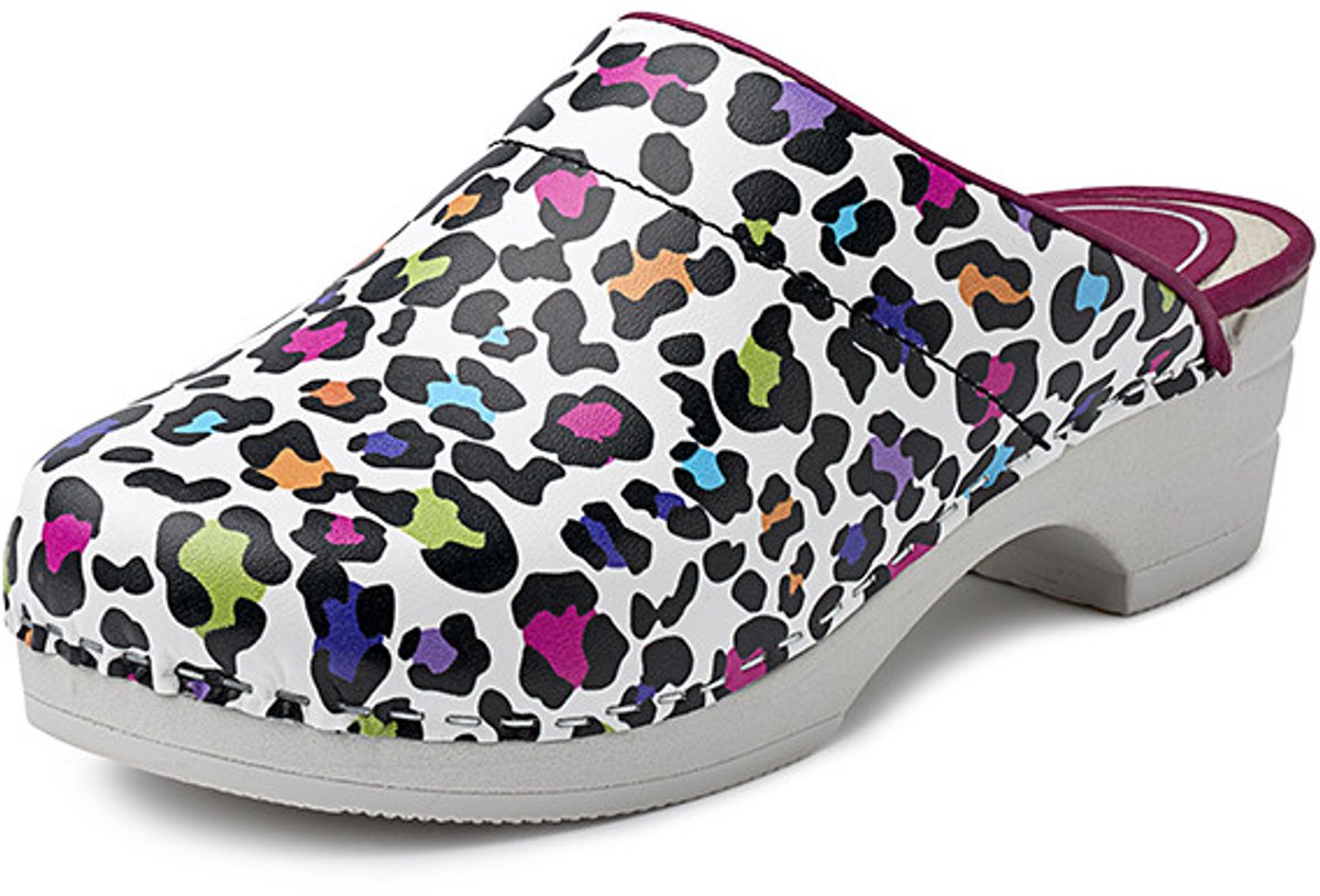 Clog met Buigzame PU Loop Zool Panter Kleur | Bighorn - 5030 | Maat 40