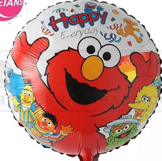Folieballon Elmo Sesamstraat, 40cm kindercrea