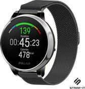 Milanees Smartwatch bandje - Geschikt voor  Polar Vantage M / M2 Milanese band - zwart - Strap-it Horlogeband / Polsband / Armband
