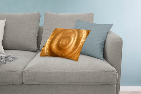 Sierkussens - Kussen - Een vortex in goudkleurige verf - 60x40 cm - Kussen van katoen