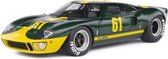 Ford GT40 (Groen/Geel) (23 cm) 1/18 Solido - Modelauto - Schaalmodel - Modelauto - Miniatuurauto - Miniatuur autos