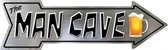 Man Cave metalen wandbord pijl - 43 x 12,5 cm