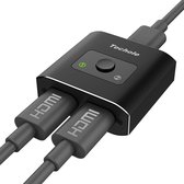 HN® HDMI-splitter met 2 ingangen - HDMI snoer voor 2 apparaten zoals Playstation, Xbox of Ziggo en KPN-box - Makkelijk overschakelen door knop