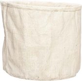 Bloempot voor Binnen en Buiten - Plantenbak - Plantenpot - Creme - 27,5x26xh23,5cm - Rond Cement