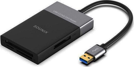 Sounix All In One USB 3.0 Geheugenkaartlezer CF/XQD/TF/SD Kaartlezer - Memory Card Kaart Reader - PC & Mac - Sounix