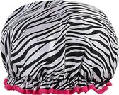 Rojafit Luxe Dubbel Laags Douchemuts - Satijn Look - Zebra