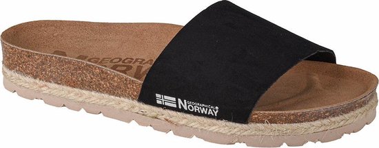 Geographical Norway Sandalias Baja Verano GNW20406-01, Vrouwen, Zwart, slippers, maat: 36 EU