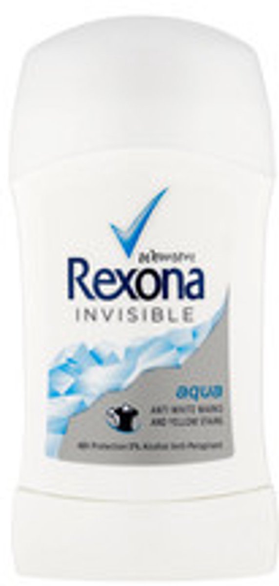 1 stuks Rexona Invisible Woman deodorant stick aqua, 40 ml