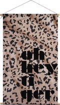 Textielposter – Wanddecoratie – Quote "Oh Hey Tiger" – 60 x 90 cm