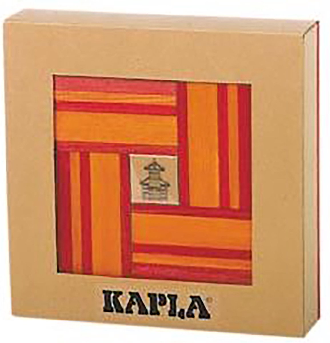 KAPLA - KAPLA Kleur - Constructiespeelgoed - Rood Oranje - 40 Plankjes