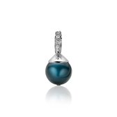 Zinzi zilveren hanger parel groen-blauw 12mm ZIH1061GB