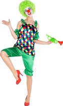 dressforfun - Vrouwenkostuum clown Auguste XL - verkleedkleding kostuum halloween verkleden feestkleding carnavalskleding carnaval feestkledij partykleding - 300811