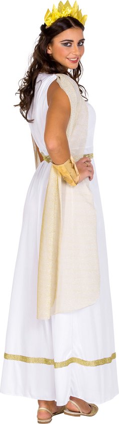 inlzdz Dames Romeinse Godin Griekse Halloween Kostuum Dress Up Jurk met Gewaad Feestkostuum Egyptische Koningin Kostuum voor Carnaval, lichtblauw, M