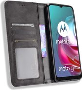 Motorola Moto G10/G20/G30 Hoesje Vintage Portemonnee Book Case Zwart