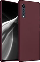 kwmobile telefoonhoesje voor LG Velvet - Hoesje voor smartphone - Back cover in wijnrood