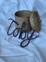 Naamhanger - Babykamer - Kraamcadeau - Handmade - Decoratief - max 4 letters - Taupe