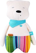 MyHummy Stas - Slaapsensor - Laat uw baby slapen op witte en roze ruis - 100% knuffelbaar en uitwasbaar - Geschikt voor 0 - 36 mnd – Award Winning - Handgemaakt in EU