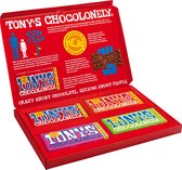 Tony's Chocolonely Geschenkdoos - Chocolade Verjaardag of Vaderdag Cadeau met 4 Chocola Repen - Geschenkset voor Man en Vrouw - 4 x 180 gram