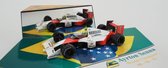 Ayrton Senna World Champion F1 Special Collection (Wit) (11 cm) 1/43 VC Models - Modelauto - Schaalmodel - Model auto - Miniatuurautos - Miniatuur auto - Max Verstappen - Race auto wagen