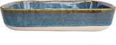 Cactula magnifique plat de cuisson en grès émaillé bleu 16 x 23 cm