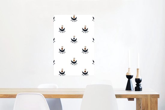 Patron pour enfants avec croissants et pois et rayures 60x90 cm