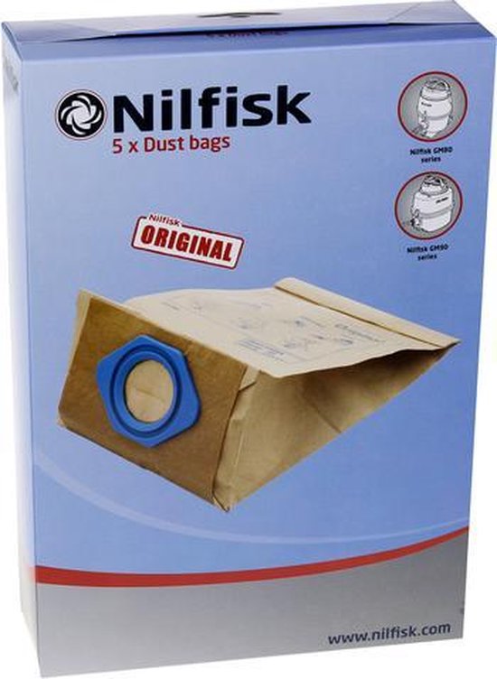 groep aanvaarden het formulier Nilfisk GM80 GM90 serie Papieren stofzakken 5 st | bol.com