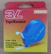 3L Dubbelzijdig fotoplakband roller - 9 mm x 10 m