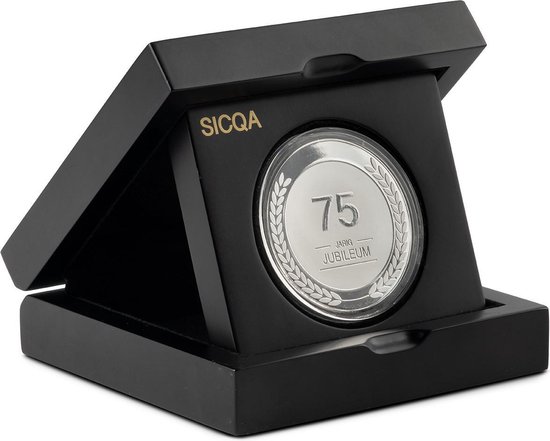 Sicqa | Puur verzilverde munt | 75 Jaar jubileum | 75 jaar | Luxe... | bol.com