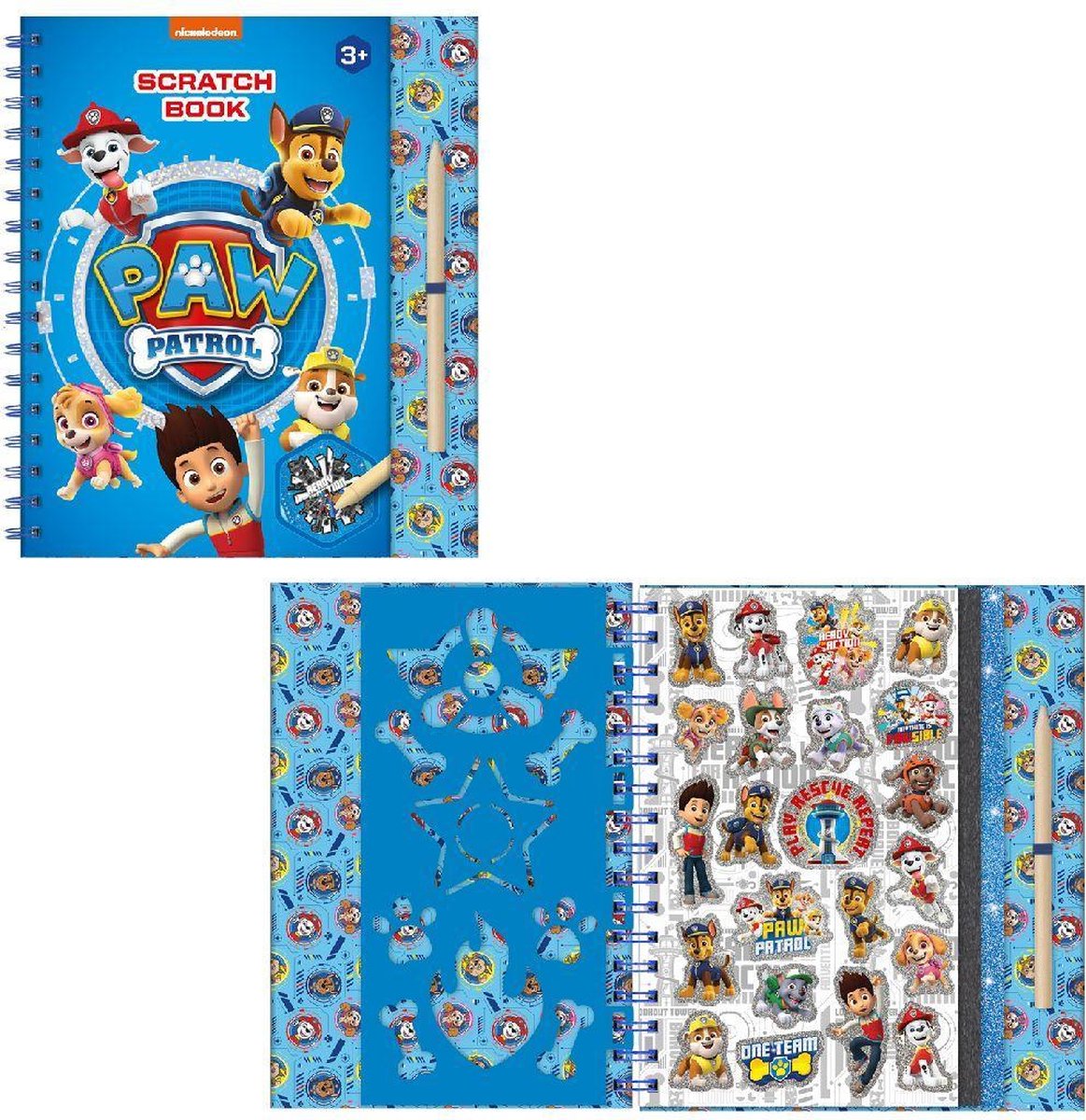 PAW Patrol Totum vakantie doeboek luxe kraskaarten- en kleurboek / creatief speelgoed jongens en meisjes junior scratch art - A5 harde kaft — afbeelding 12