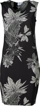 Dames milano jurk zm zwart/off white - kort | Maat L (valt als M)
