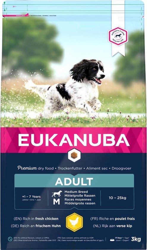 Eukanuba Dog Adult - Medium - Kip - Hondenvoer - 3 kg