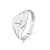 Isabel Bernard Saint Germain Lauren 14 Karaat Witgouden Initial Ring  - Witgoudkleurig