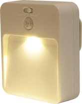 Deluxa LED Nachtlampje met Bewegingssensor - Wit - 3Standen (Auto, On, Off) - Nachtlampje voor bij trappen e.d.