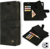 Samsung Galaxy S21 FE Hoesje Charcoal Gray - Casemania 2 in 1 Magnetic Book Case